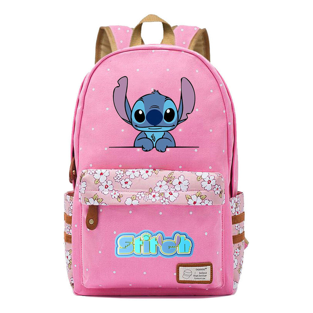 Japanese Anime Interstellar Baby Stitch Printed Youth Backpack Casual Backpack