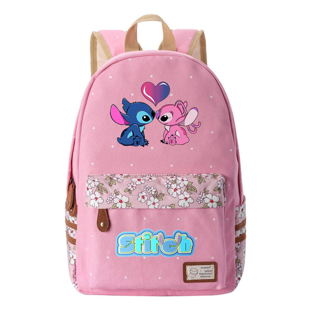 Interstellar Baby Stitch Printed Youth Student Backpack Casual Backpack