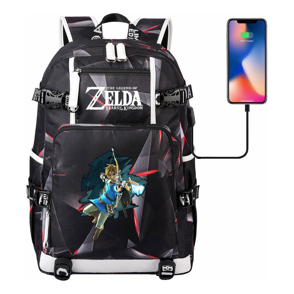 Legend Of Zelda Printed Youth Student Backpack For Men And Women With Large Capacity Leisure Travel Backpack