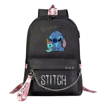 Interstellar Baby Stitch Printed Youth Student School Bag Casual Weaving Strap Backpack