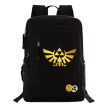 Golden Printed Youth Student Backpack For Men And Women's Leisure Travel Backpack