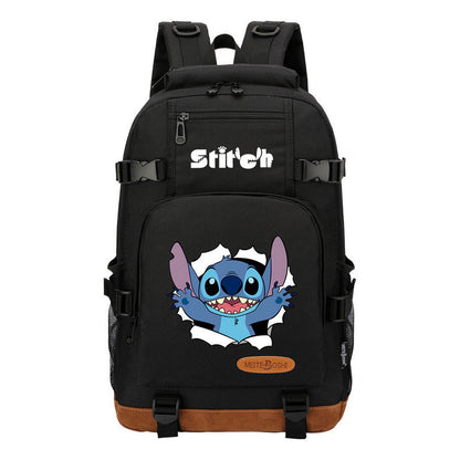 Anime Star Baby Stitch Printed Student Backpack Men And Women's Leisure Travel Backpack
