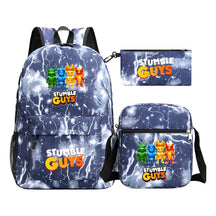 Printed Youth Student School Bag Three Piece Set Men's And Women's Shoulder Set Backpack