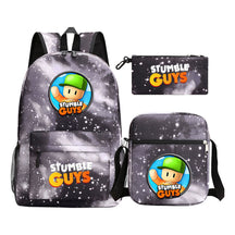 Printed Youth Student School Bag Three Piece Set Men's And Women's Shoulder Set Backpack
