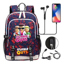 Printed Student Backpack Usb Leisure Backpack