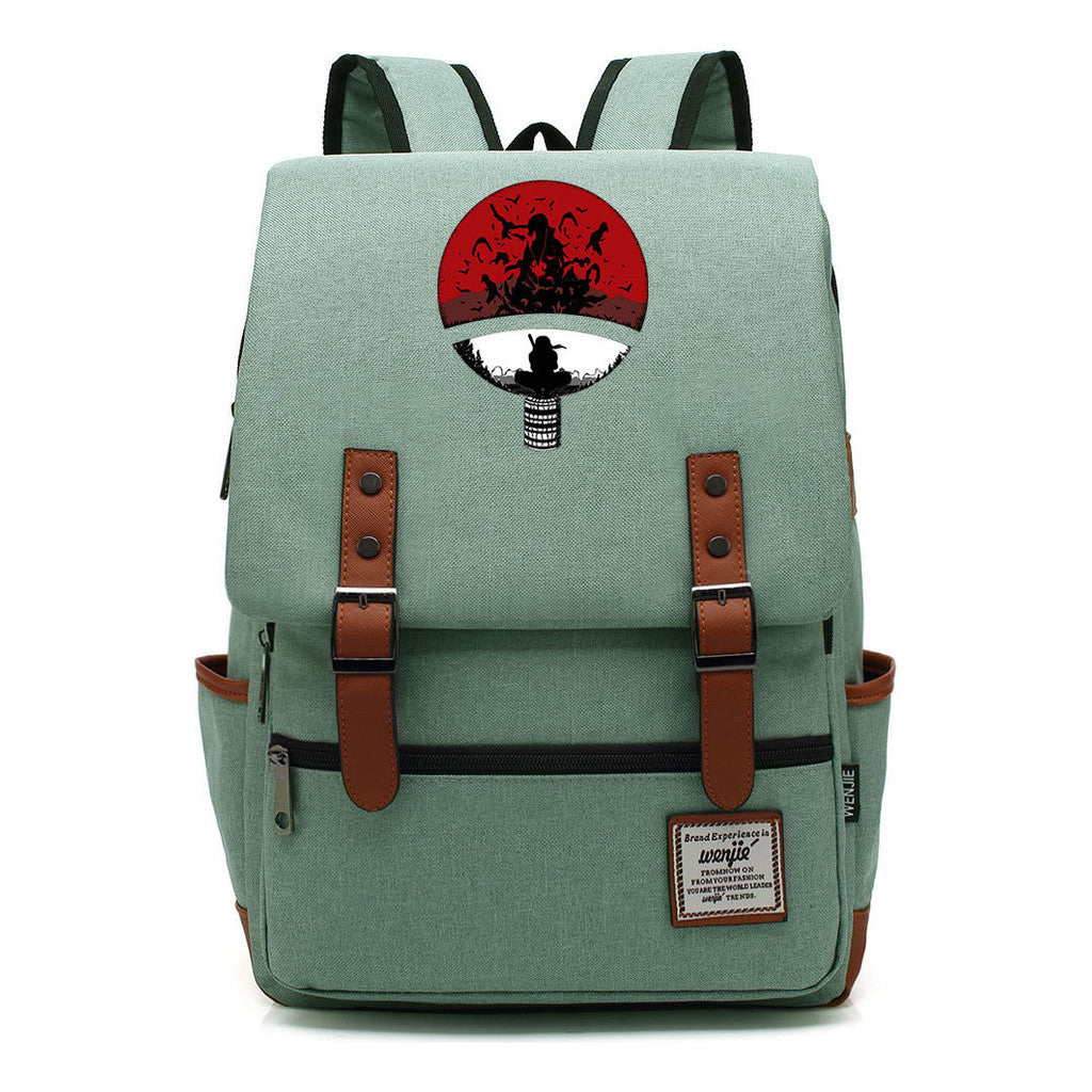 Naruto Printed Schoolbag Leisure Belt Buckle Classic Backpack Young Students