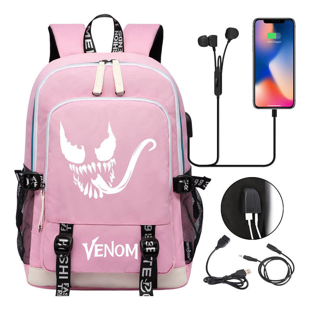 Youth Student Backpack Usb Men's And Women's Leisure Backpack