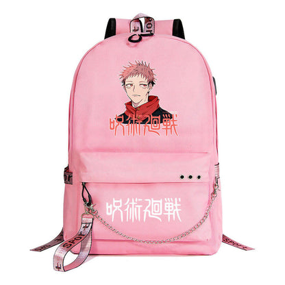 Cartoon Usb Youth Student Backpack For Men And Women's Leisure Travel Backpack