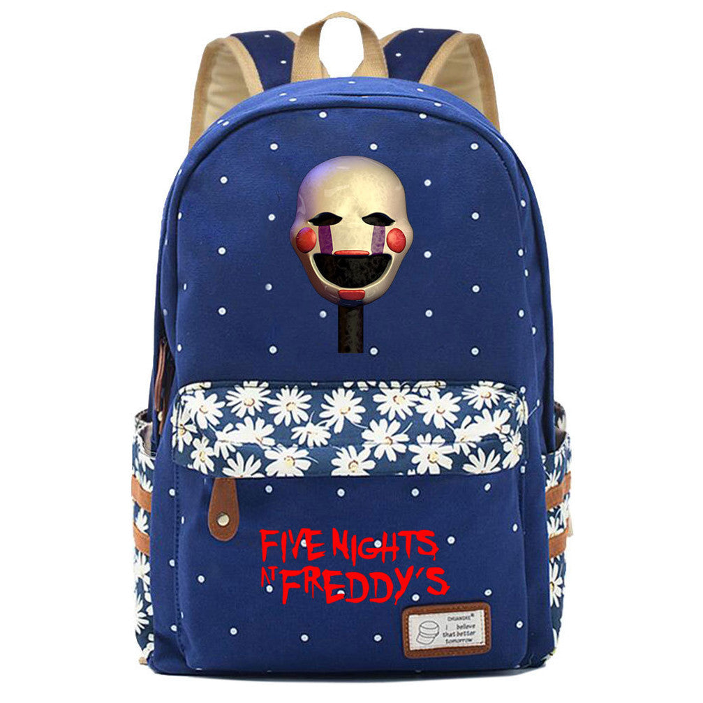 Toy Bear Game Fashion Printed Teenage Girls Student School Bag Men's And Women's Casual Canvas Backpack