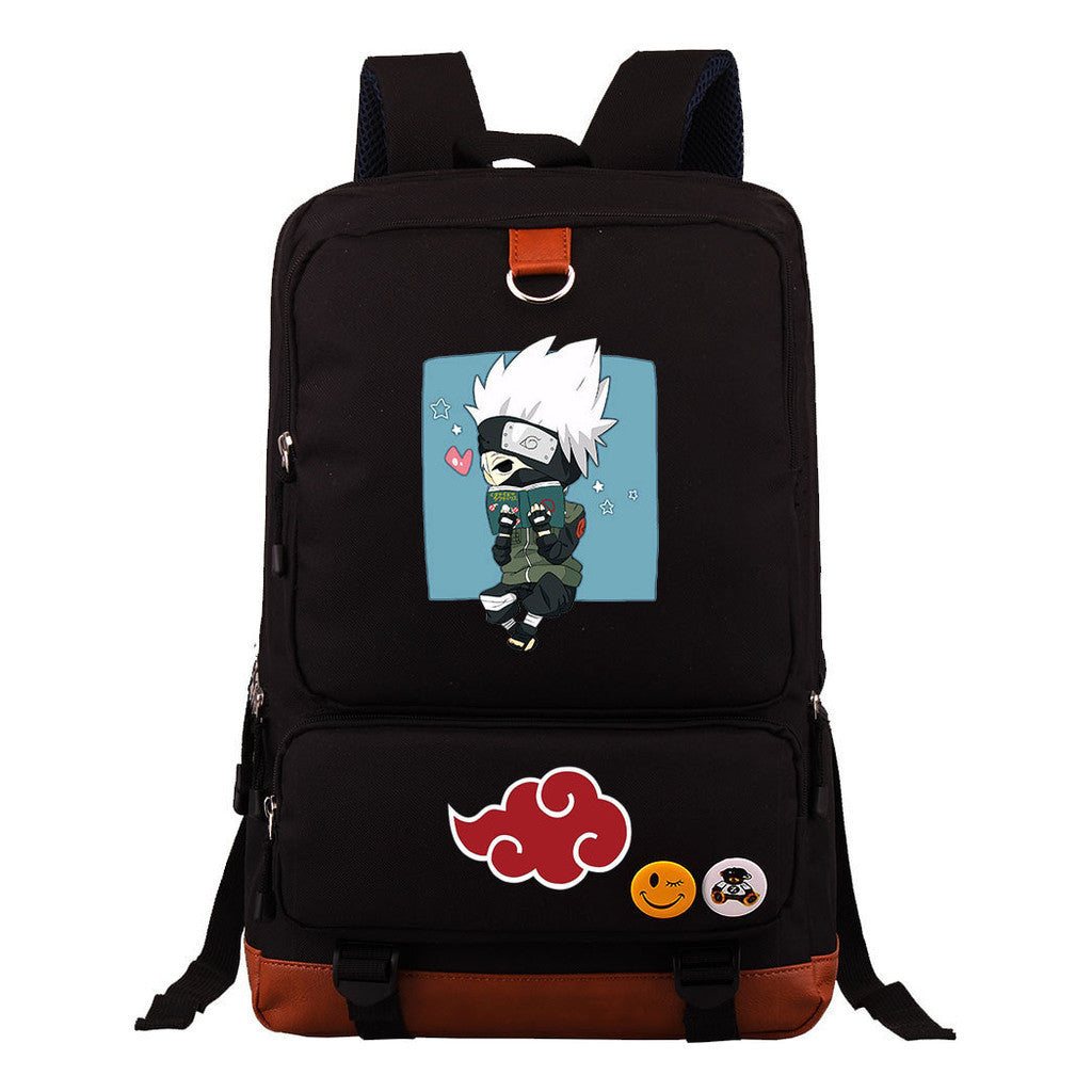 Cartoon Naruto Uchibo Youth Student School Bag Large Capacity Travel Bag Men's And Women's Backpack