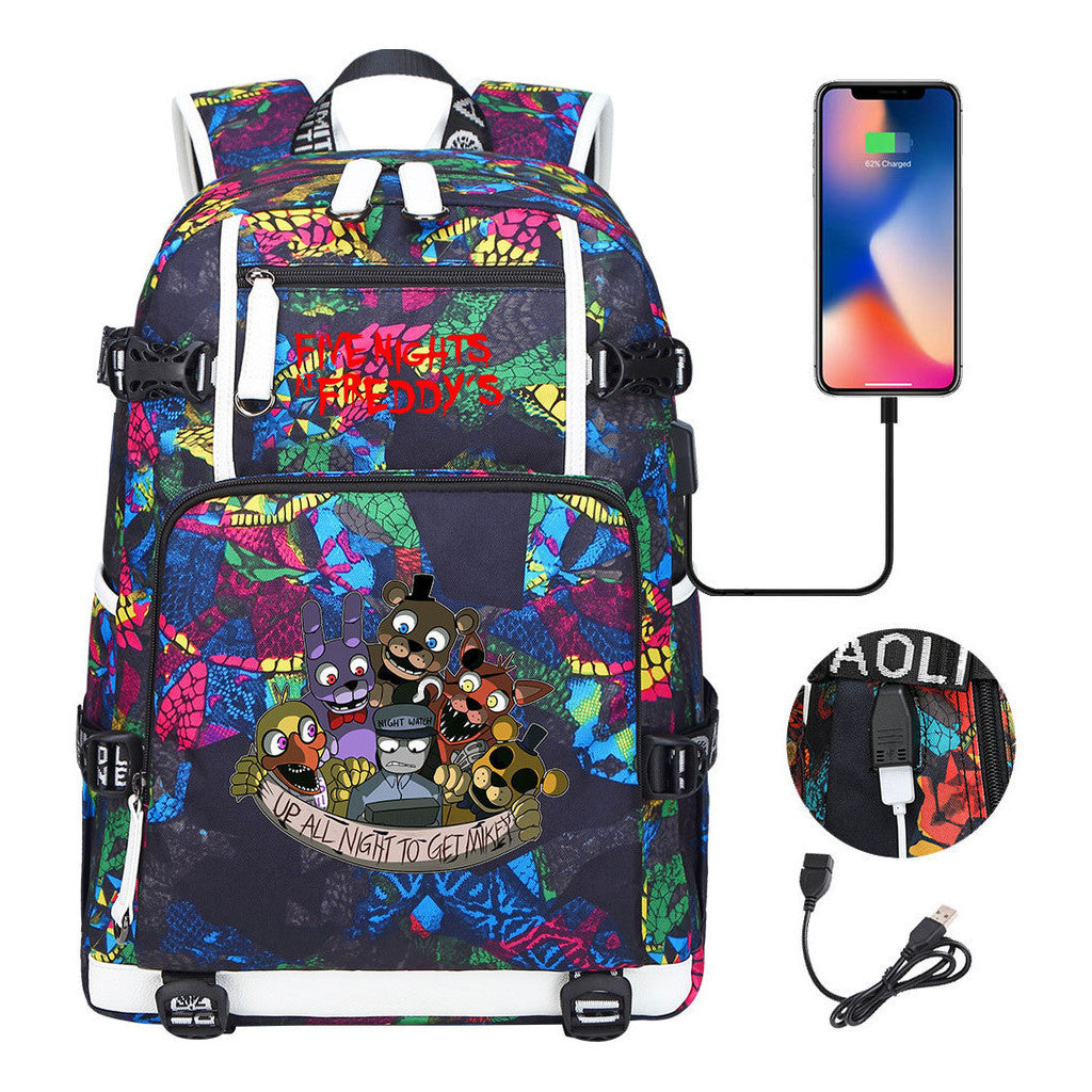 Toy Bear Game Peripheral Usb Youth Student School Bag Leisure Large Capacity Travel Backpack