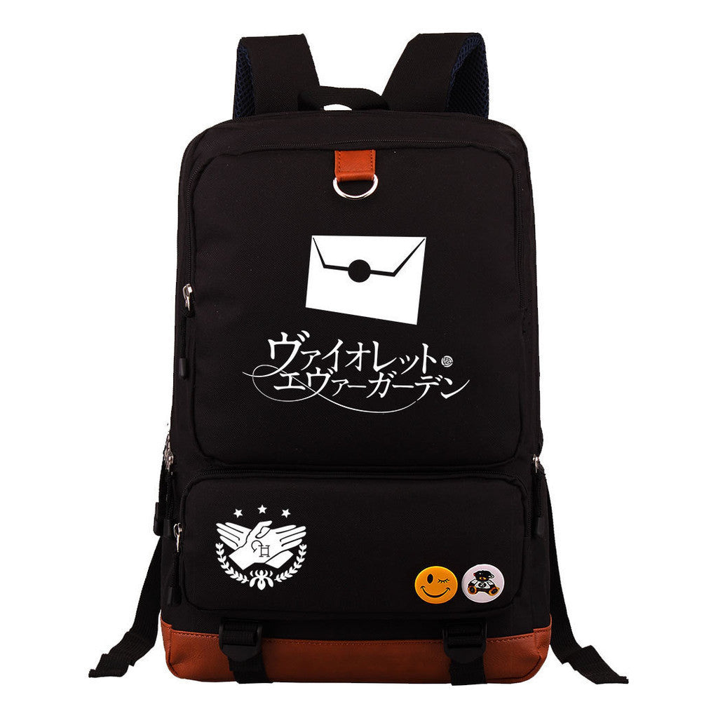 Violet Eternal Garden Printed Youth Student School Bag Large Capacity Travel Bag Men's And Women's Backpack