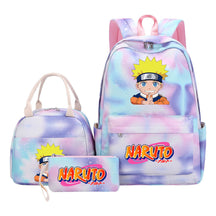Naruto Student Girl Backpack Lunch Bag Three Piece Set Backpack Set