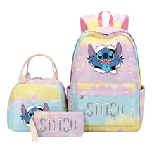 Interstellar Baby Stitch Student Girls School Bag Lunch Bag Three Piece Set Backpack Cover