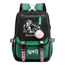 Cartoon Fashion Usb Youth School Bag For Boys And Girls Casual Ribbon Flip Backpack