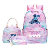 Interstellar Baby Stitch Youth Student Girls School Bag Lunch Bag Three Piece Set Backpack Set