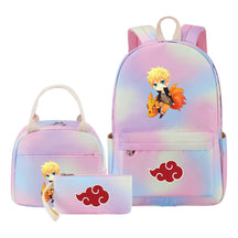 Naruto Girls School Bag Lunch Bag Three Piece Set Backpack Set