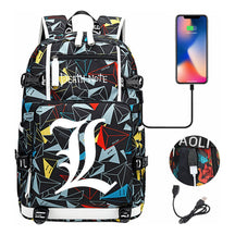 Death Note Usb Youth Student Backpack Leisure Travel Backpack