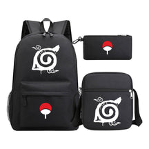 Anime Naruto Starry Sky Youth School Bag Three Piece Set For Men And Women Backpack Set