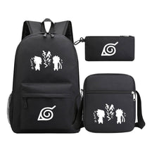 Anime Naruto Starry Sky Youth School Bag Three Piece Set For Men And Women Backpack Set