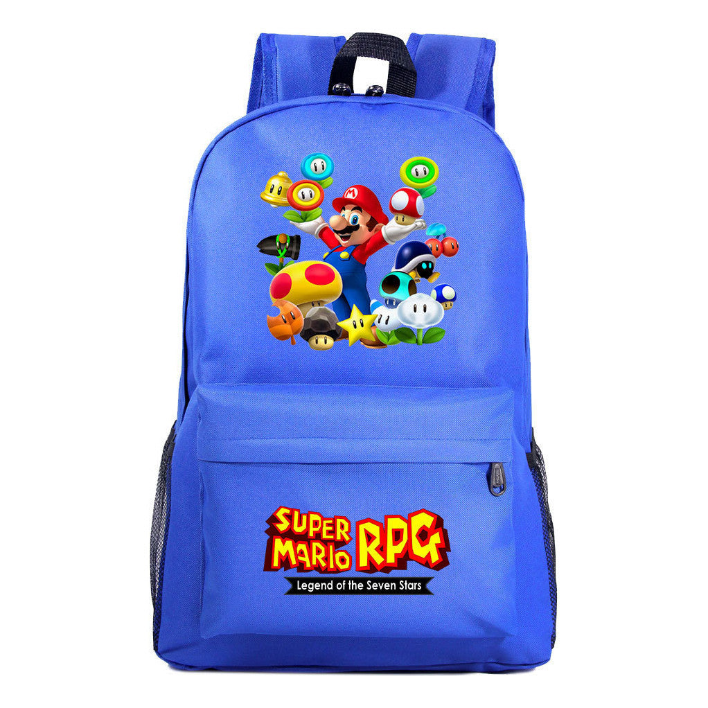 Super Mario Starry Sky Youth Student Backpack For Men And Women's Leisure Travel Backpack