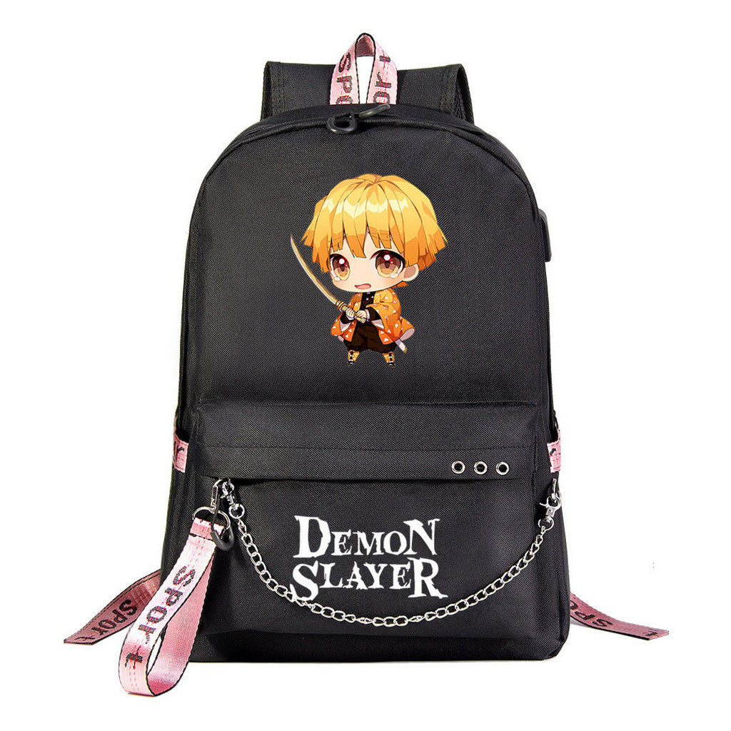 Cartoon Ribbon Youth Student School Bag Men's And Women's Leisure Travel Backpack