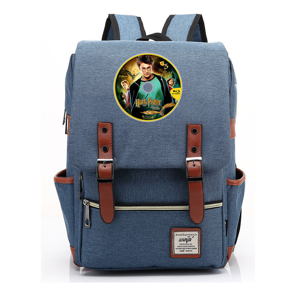 School Of Witchcraft And Wizardry Printed Youth School Bag Casual Belt Buckle Classic Backpack