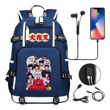 Anime Dog Yaksha Usb Earbuds Youth Student Backpack Travel Backpack