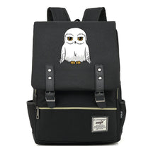 Cartoon White Owl Youth Student Backpack For Men And Women With Casual Belt Buckle Backpack