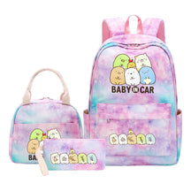 Game Corner Biology Youth Student Girls School Bag Lunch Bag Three Piece Set Backpack Set