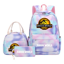 Jurassic Park Dinosaur Student School Bag Lunch Bag Three Piece Set Backpack Set