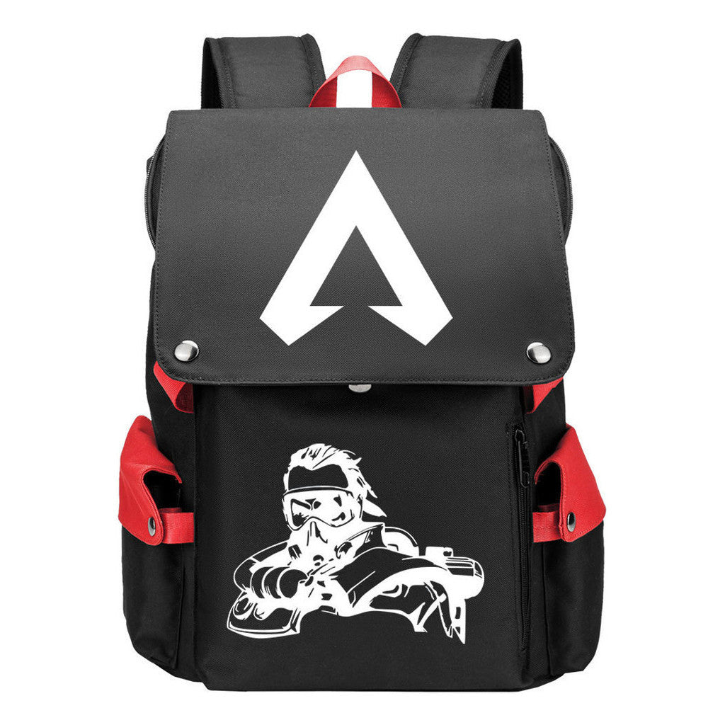Apex Hero Print Usb Charging Cap Head Style Student School Bag Casual Backpack