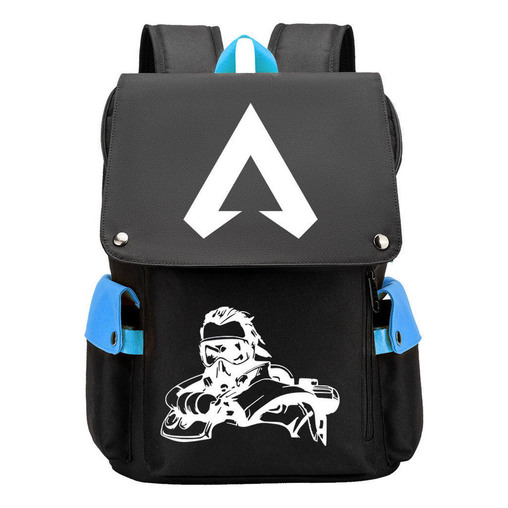 Apex Hero Print Usb Charging Cap Head Style Student School Bag Casual Backpack