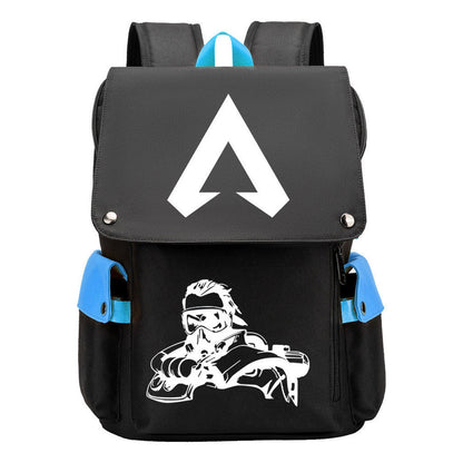 Apex Hero Print Usb Charging Cap Head Style Student School Bag Casual Backpack