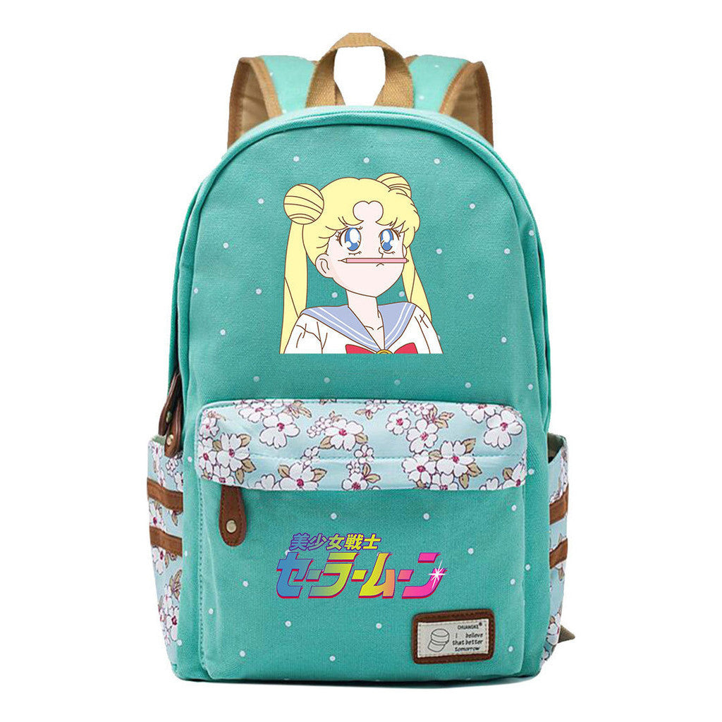 Beautiful Girl Warrior Student Backpack, Floral Casual Backpack