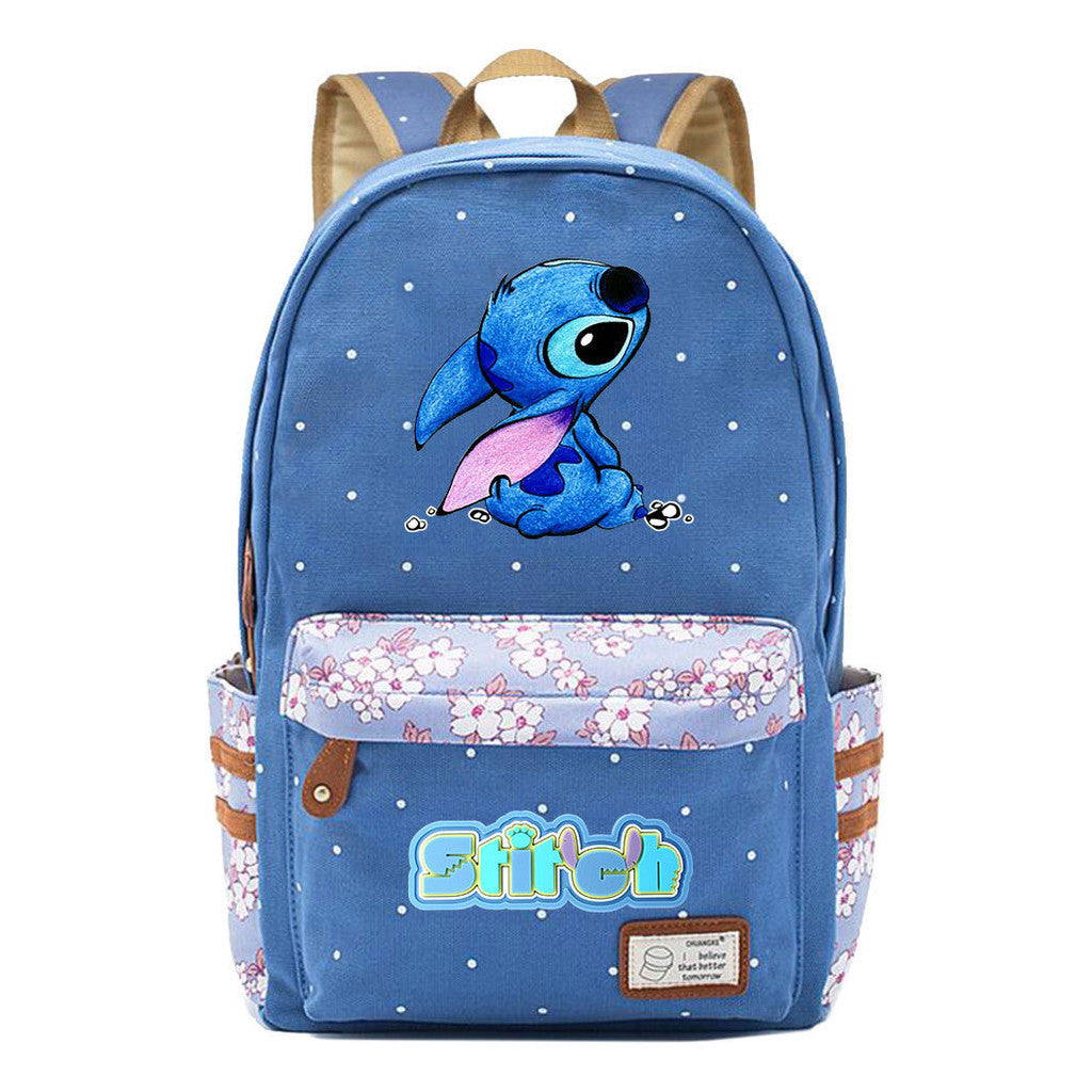 Japanese Anime Interstellar Baby Stitch Printed Youth Backpack Casual Backpack