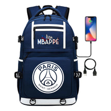 Football Star Mbappe Printed Usb Youth Student Backpack, Boy's And Girl's Backpack, Leisure Travel Backpack