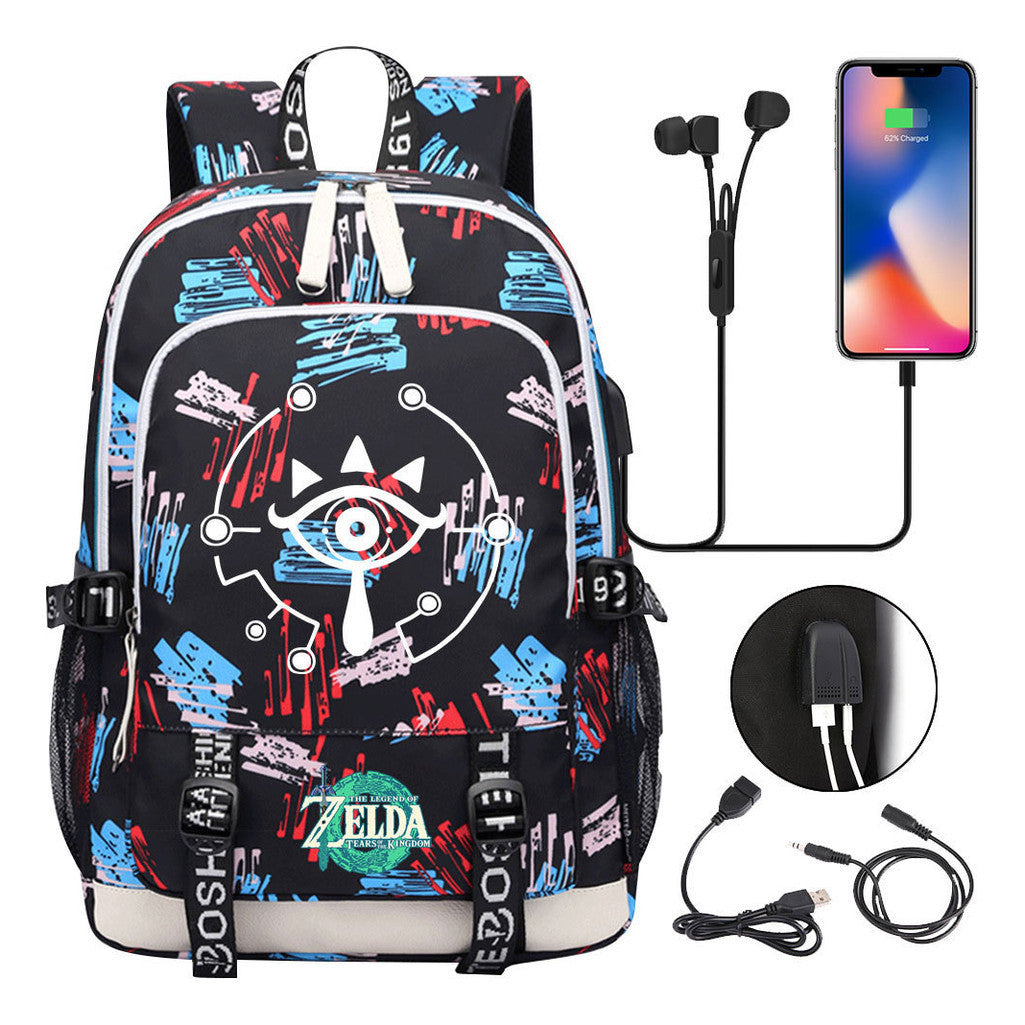 Usb Student Backpack For Men And Women's Leisure Sports Backpack
