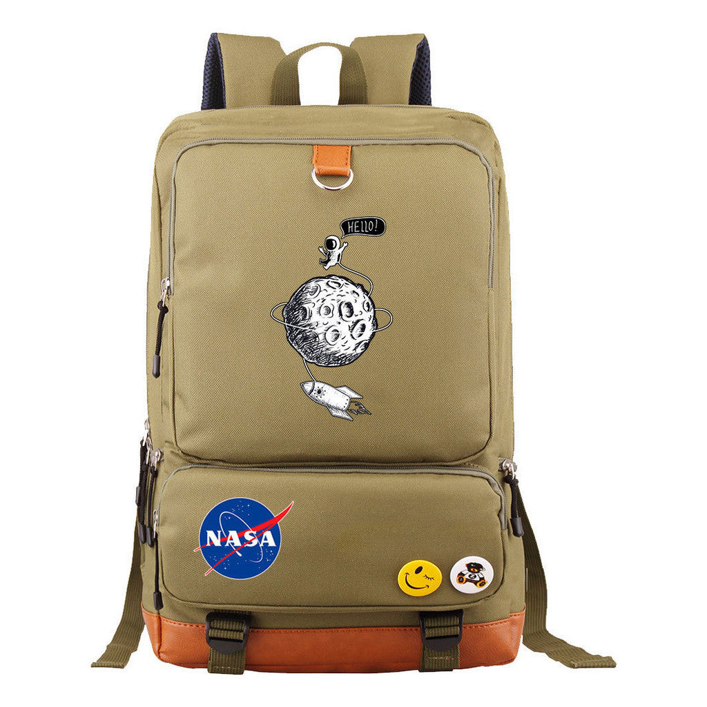 Nasa Fashion Printed Youth Student School Bag Travel Bag Men's And Women's Backpack Travel Backpack