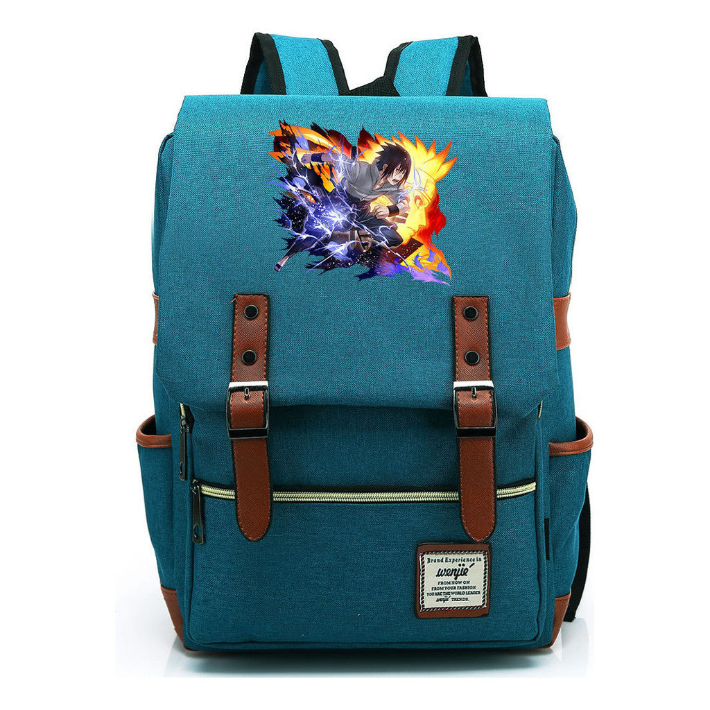 Naruto Printed Student Backpack For Men And Women, Casual Belt Buckle, Classic Backpack