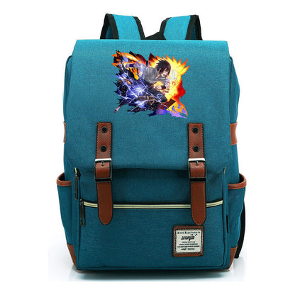 Naruto Printed Student Backpack For Men And Women, Casual Belt Buckle, Classic Backpack