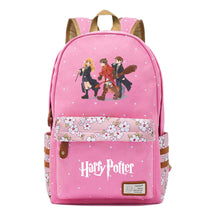 School Of Witchcraft And Wizardry Student Backpack, Floral Canvas, Female Backpack