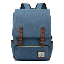 Usb Youth Student Backpack For Men And Women With Casual Belt Buckle Printed Backpack