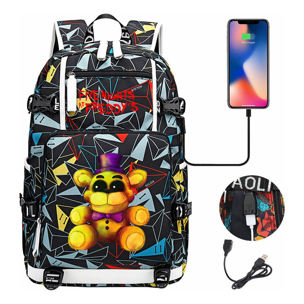Toy Bear Game Peripheral Usb Youth Student Backpack For Men And Women's Leisure High-capacity Travel Backpack