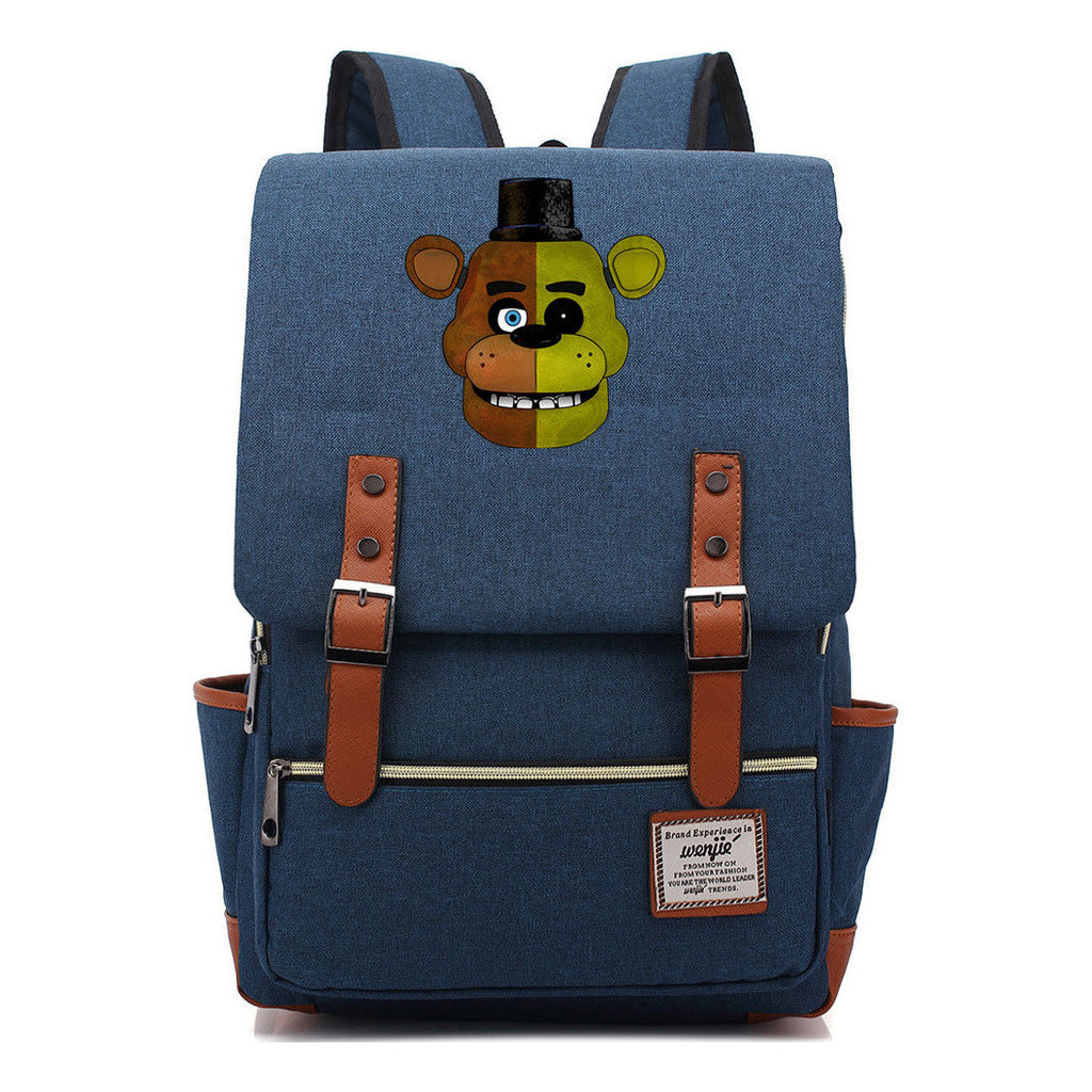 Toy Bear Game Printed Youth Student Backpack For Men And Women, Casual Belt Buckle, Classic Backpack