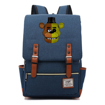 Toy Bear Game Printed Youth Student Backpack For Men And Women, Casual Belt Buckle, Classic Backpack