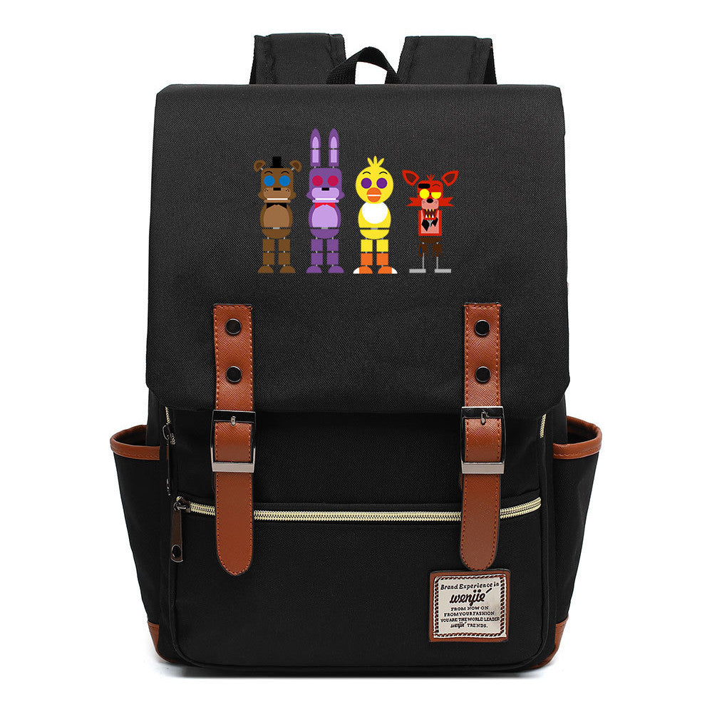 Toy Bear Game Printed Youth Student School Bag Casual Classic Backpack