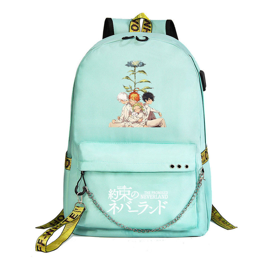 Promised Dream Island Usb Youth Student Backpack For Men And Women Leisure Travel Backpack