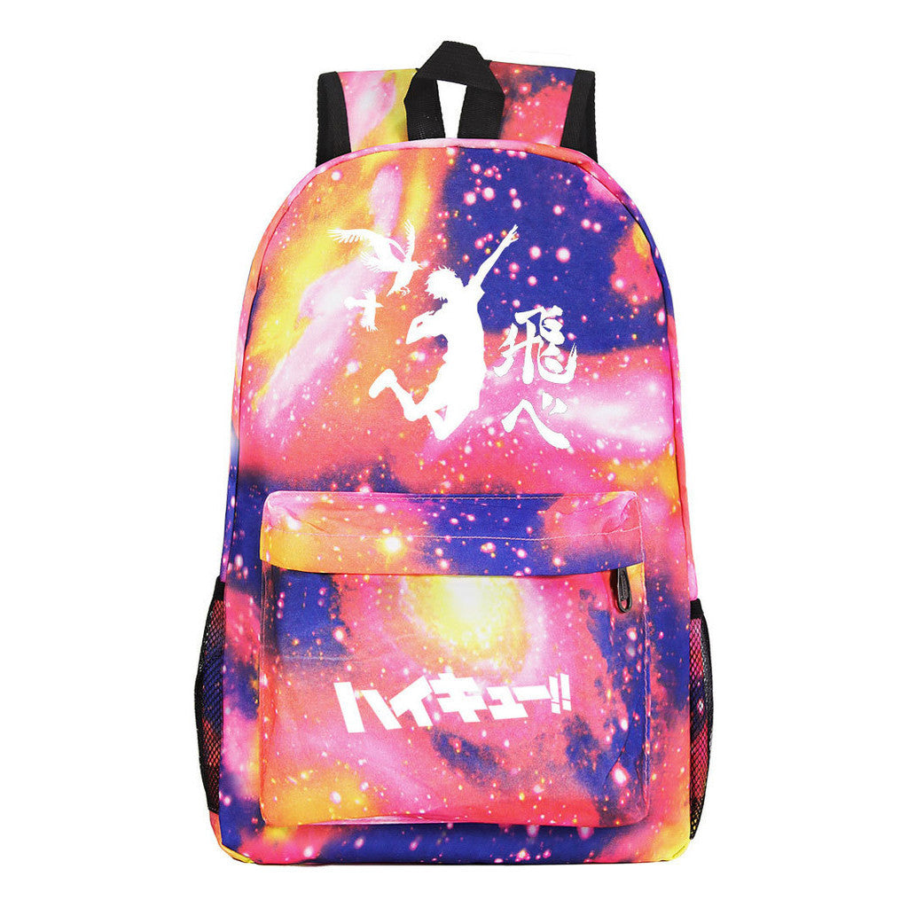 Fashion Volleyball Youth Flying Heart Printed Youth Student School Bag Men's And Women's Leisure Backpack