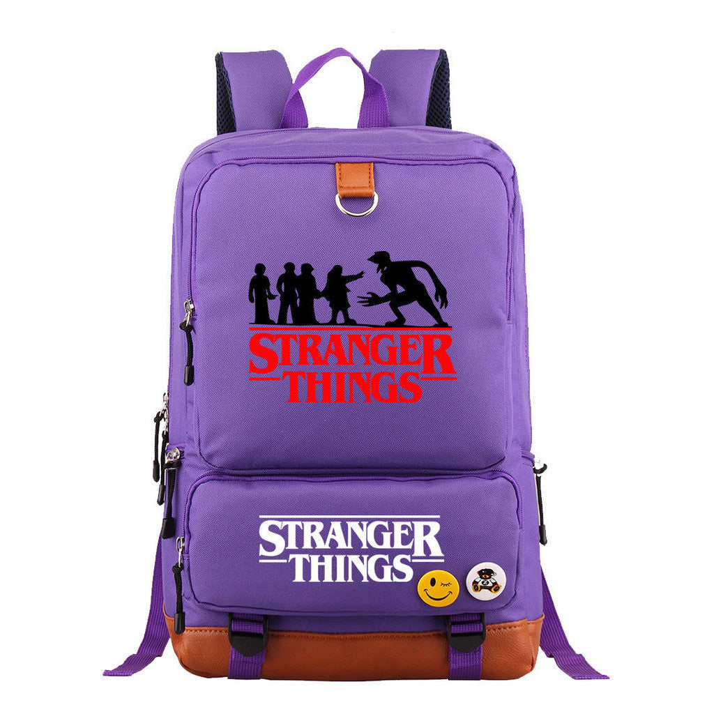 Strange Story Printed Youth Student School Bag Large Capacity Travel Bag Men's And Women's Backpack